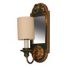 Paire d'appliques en bois sculpté avec miroir. Électrification … - Moinat - Appliques murales