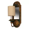 Pair of carved wooden sconces with mirror. Electrification… - Moinat - Wall lights, Sconces