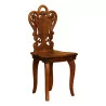 Chaise d’enfant en bois richement sculpté de Brienz. Assise - Moinat - VE2022/3