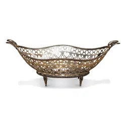 perforated bread basket in 925 silver with HH hallmark and lion …