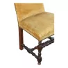 Serie von 6 Stühlen Louis XIII in Nussbaum, gepolsterte Sitze und … - Moinat - Stühle