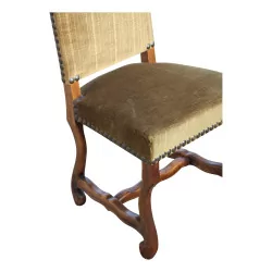 Серия из 6 стульев в стиле Людовика XIV из орехового дерева, покрытых…