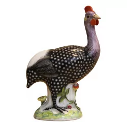 Pair of porcelain guinea fowl, probably from Saxony in …