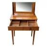 Directoire dressing table in blond walnut. 1 drawer on the bottom and a - Moinat - Vanity tables