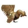 Pair of fighting roosters in silver metal. France 20th century - Moinat - Decorating accessories