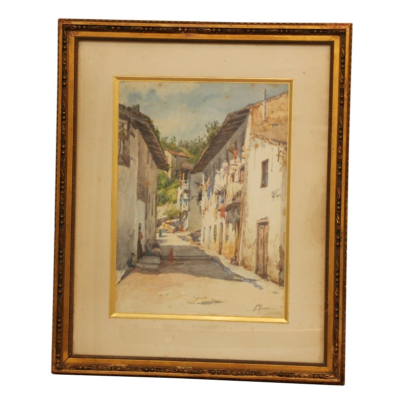 Aquarell signiert François RIVOIRE (1842-1919), darunter gerahmt - Moinat - Gemälden - Landschaften Aquarell signiert François RIVOIRE (1842-1919), darunter gerahmt - Moinat - Gemälden - Landschaften