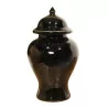 Chinese porcelain herb pot in black. - Moinat - Boxes, Urns, Vases