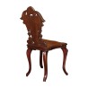 Chaise en bois sculpté de Brienz en Suisse. Les plateaux sont … - Moinat - Accessoires de décoration