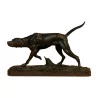 Greyhound in sculpted wood from Brienz and patinated signed AH, … - Moinat - VE2022/3