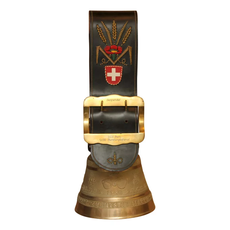 бронзовый коровий колокольчик, датированный 1988 годом, литейный завод Бергера. - Moinat - Декоративные предметы