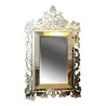 Grand miroir vénitien avec cadre richement décoré avec du … - Moinat - Glaces, Miroirs