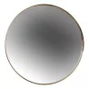 Großer runder Spiegel mit silbernem Metallrahmen. - Moinat - Spiegel