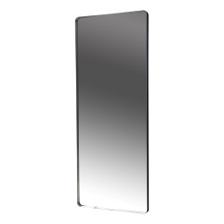Large mirror with silver-coloured flat iron frame.