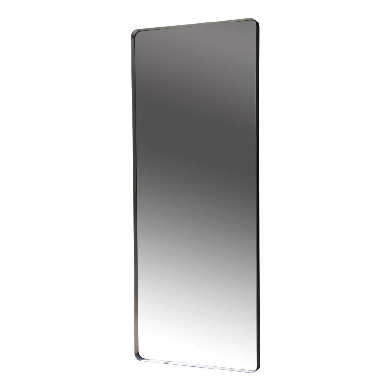 Grand miroir de avec cadre en fer plat couleur argent. - Moinat - Glaces, Miroirs