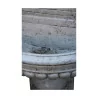 Bassin mural en demi-lune avec plaque et colonne centrale en - Moinat - VE2022/2