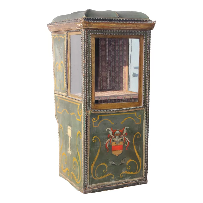 Sedan chair transformed into a display case, hand-painted decor - Moinat - Decorating accessories