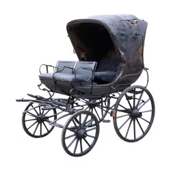 Light carriage also called \"sociable\", 19th century. Box