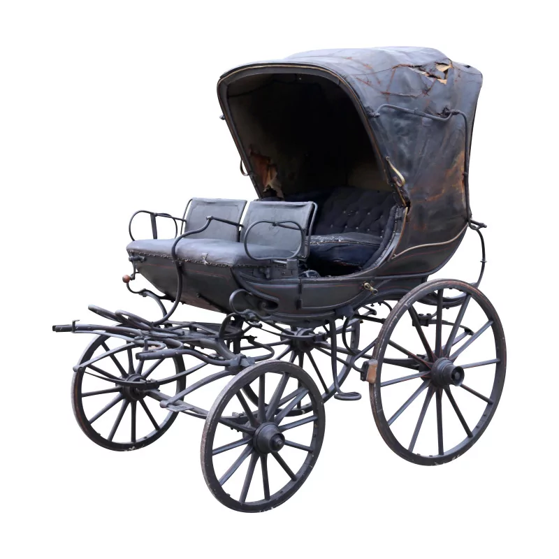 leichte Kutsche, auch „gesellig“ genannt, 19. Jahrhundert. Kasten - Moinat - Dekorationszubehör