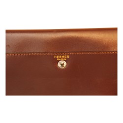 Trousseu d’outillage Hermes en cuir brun.
