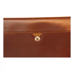 Hermes tool bag in brown leather.