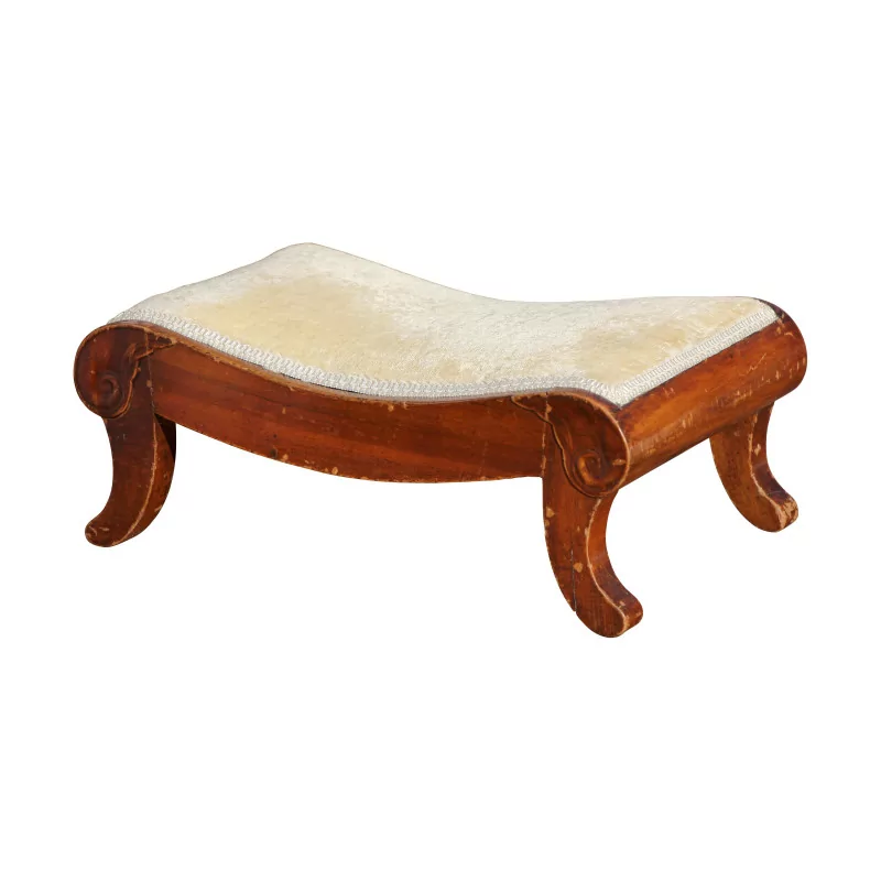 Footrest in embossed walnut from Yverdon. Louis-Philippe period … - Moinat - Stools, Benches, Pouffes