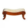 Footrest in embossed walnut from Yverdon. Louis-Philippe period … - Moinat - Stools, Benches, Pouffes