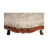 Carved, molded armchair, upholstered seat and back (caned - Moinat - Armchairs