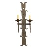 schmiedeeiserne Wandlampe mit 2 Lichtern. Frankreich 20. Jahrhundert. - Moinat - Wandleuchter