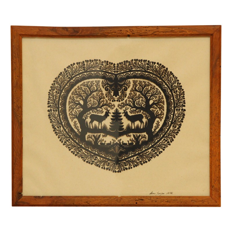 Découpage en forme de coeur signé Hans Jungen (1947) et daté … - Moinat - Tableaux - Divers Découpage en forme de coeur signé Hans Jungen (1947) et daté … - Moinat - Tableaux - Divers