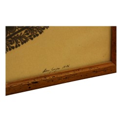 Découpage en forme de coeur signé Hans Jungen (1947) et daté …