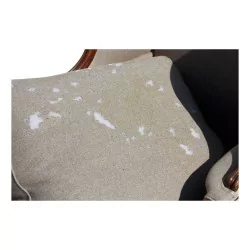 Paire de bergères Louis XVI en noyer