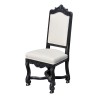 Set of 8 Louis XIV style chairs in black lacquered oak with … - Moinat - Chairs