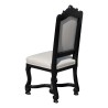 Set of 8 Louis XIV style chairs in black lacquered oak with … - Moinat - Chairs