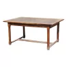 rechteckiger Tisch in Nussbaum und Tanne mit 2 Schubladen und 2 … - Moinat - Esstische