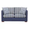 Canapé confortable modèle byMoinat recouvert de tissu bleu - Moinat - byMoinat