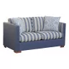 Canapé confortable modèle byMoinat recouvert de tissu bleu - Moinat - byMoinat