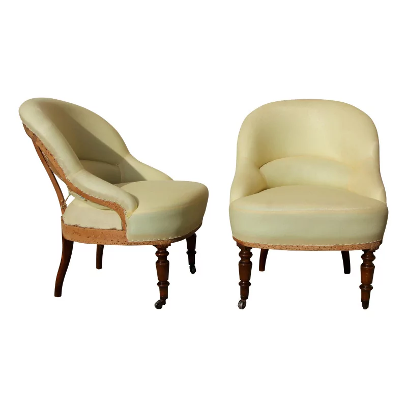 Pair of toad chair. Seat height 40 cm. - Moinat - Chairs