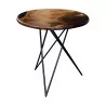 Petite table basse en orme et résine Epoxy noire, création - Moinat - Bouts de canapé, Bouillottes, Chevets, Guéridons