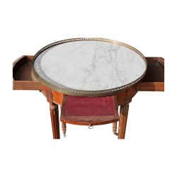 Louis XVI style mahogany hot water bottle table mounted on