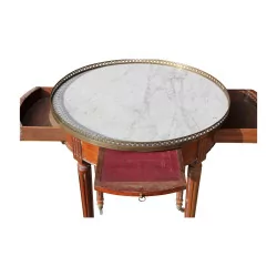 столик для грелки из красного дерева в стиле Людовика XVI, установленный на