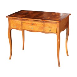 Coiffeuse ou écritoire Louis XV en noyer et marquetée de …