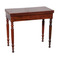 English mahogany game table.