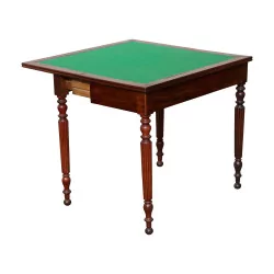 English mahogany game table.