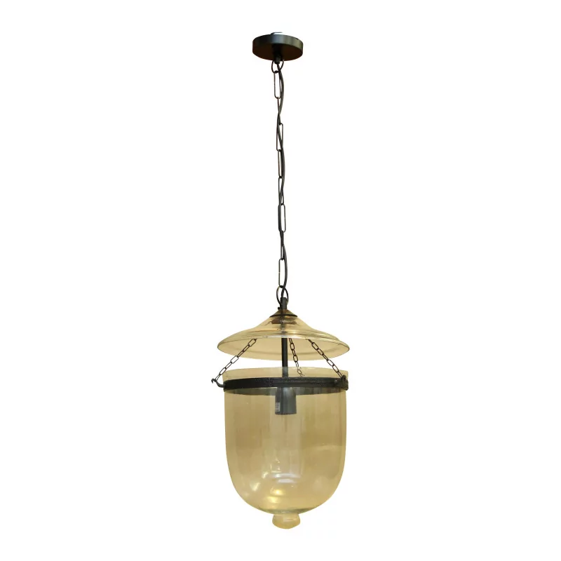 Suspension with smooth glass bell and a socket for … - Moinat - Chandeliers, Ceiling lamps