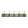 coat rack in green patinated wood with 5 hooks. - Moinat - Clothes racks, Closets, Umbrellas stands