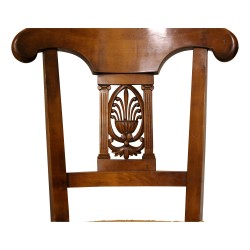 Directoire style chair in cherry wood with back …