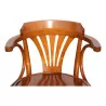 Office swivel chair in glossy wood. - Moinat - Armchairs