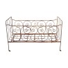 Lit d'enfant en fer forgé rouillé. Literie : L138 x P58 cm - Moinat - Bois de lit