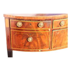 Regency half-moon sideboard sideboard in mahogany wood and …