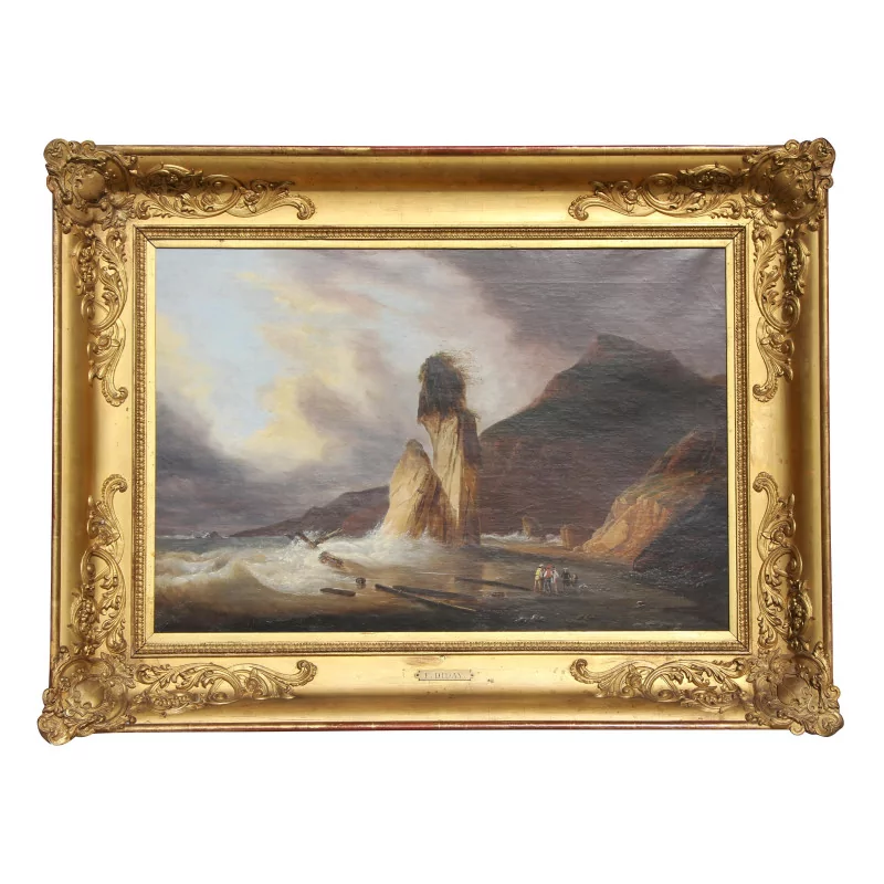 Landschaftsgemälde am See, François DIDAY zugeschrieben … - Moinat - Gemälden - Marine